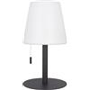 XANLITE LAMP TO POSE GREY CONE RECHARGEABLE STEEL LED IP44, 400 LUMENS, CCT AND DIMMABLE, ADJUSTABLE HEIGHT