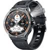 idomars Smartwatch Uomo Orologio Fitness Watch: Orologi Militare con Chiamate Bluetooth e Risposta Vivavoce Sport Smart Watch per Android Iphone 3ATM Impermeabile Digital Contapassi Polso con Torcia Elettrica