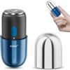 ezdor Mini rasoio elettrico, compatto rasoio elettrico per uomo e donna, mini rasoio ricaricabile USB-C, rasoio portatile impermeabile, potente rasoio da uomo, rasoio senza fili per viaggi, casa (Blu)