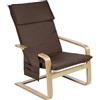 Gremium Poltrona Relax In Tessuto Con Schienale Ergonomico, Seduta Imbottita Sfoderabile, Cuscino Poggiatesta, Struttura in Legno Con Braccioli e Sacca Portaoggetti