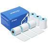 CLABEL 6 Rotoli di Nastro Adesivo Bianco 40x60mm per Stampanti di Etichette 221B 220B 230B 320B Etichettatrice Autoadesiva Termica per Ufficio Casa Prezzo, 100 Etichette/Rotolo(1,57x2,36)