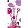 Minni - Minnie Mouse Disney Minni - Set 3 matite con gomma