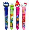 Hello Kitty - Set 4 penne multicolore con topper 3D con My Melody, Badtz-Maru e Keroppi