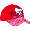 Hello Kitty - Cappello con visiera per bambini, Poliestere e cotone
