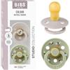 BIBS Colour Studio Ciuccio, 18-48 mesi, confezione da 2, Mushroom/Sage