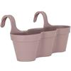 ARTEVASI Vaso Triplo Capri Balcone 54 cm Tortora