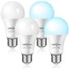 ILEEDear lampadina crepuscolare da esterno 11W, lampadina led e27, con sensore crepuscolare automatico, luce fredda 6500K, per Veranda Giardino Porta d'ingresso Corridoio 4 pezzis