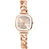 Oidea Orologio da polso quadrato cubano da donna: delicato orologio da polso analogico al quarzo con zirconi cubici e diamanti, quadrante rettangolare, orologio da polso regolabile da donna, Quadrato