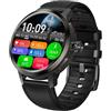 Rainbuvvy Orologio intelligente 4G SL8541E Quad Core 2GB 16GB Fotocamera rotante da uomo orologio 1.75 AMOLED schermo grande Android 8.1 Smartwatch 1520mAh WiFi Bluetooth GPS orologio sportivo (Nero)