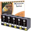 D&C Cartucce compatibili per Epson 13XL 1301 per Epson Stylus B42WD BX-525WD BX-535WD BX-625FWD BX-630FW BX-635FWD BX-925FWD BX-935FWD SX-525WD SX-535WD SX-620 FW WorkForce 525 630 5 x 26 ml nero.