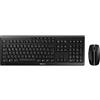 CHERRY STREAM DESKTOP, Set di Tastiera e Mouse Senza Fili, Layout per la Germania QWERTZ , Wireless 2,4 GHz, Battitura Silenziosa dei Tasti, Alimentazione a Batteria, Nero
