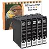 DC D&C Cartucce d'inchiostro Sostituzione per Epson 18 18 XL Compatibile con Epson Expression Home XP-322 XP-215 XP-205 XP-225 XP-305 XP-325 XP-422 XP-405 XP-415 XP-425 XP-315 XP-312 XP-425 5x Black