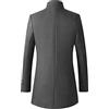 Generic Chaqueta Formal alargada de Color sólido para Hombre, Traje de Manga Larga con Cuello, Gabardina ajustada para banquetes Cappotto Collo Coreana (Grey, L)