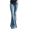 LOIJMK Jeans da donna, slim fit, jeans a vita alta, alla moda, eleganti pantaloni in denim, pantaloni da donna, slim fit, jeans da donna, pantaloni a zampa, pantaloni stretti, Blu, s