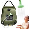 MIUUIPI Doccia da campeggio, borsa da doccia a energia solare, 20 l, per esterni, per campeggio, attività all'aperto, escursioni, colore verde