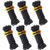 HOOPOE Corda da Campeggio,Corda Tenda Campeggio,Tendicorda Campeggio,6 Pezzi Corda Riflettente,4m x5 mm Tiranti Corda per Tende