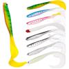 Halinuia 9 esche artificiali morbide per luccio, pesca predatori, esche morbide in plastica per pesca, trota, luccio, lucioperca, tutti i tipi di pesci