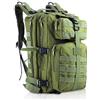 SHANNA Zaino Militare, Zaino tattico Zaino Militare 35L Molle Pack d'assalto Zaino tattico da Combattimento per Escursioni all'aperto Campeggio Trekking Pesca Caccia (Army Green)