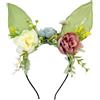 F Fityle Cerchietto per capelli con orecchie da coniglio pasquale per donna, ragazza, fiore, fascia per capelli, accessori per capelli, cerchio per capelli, Verde
