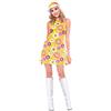 amscan 9915489 - Costume da fiore anni '60, taglia: 12-14, multicolore