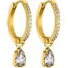 PURELEI® Orecchini Felice - Gioielli in acciaio inossidabile placcato oro 14K - Orecchini resistenti all'acqua per le donne - Gioielli alla moda per il tuo look individuale