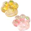 Generico Squishy Zampetta | 2 Pezzi Zampetta Squishy Toy | Cat Paw Squishys con Paillettes | Giocattoli da Spremere in Silicone A Formar di Animale Alleviare Lo Stress e Emozioni per Bambini e Adulti