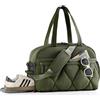 Lekespring Borsone da Viaggio Puffer per Donna Uomo, Borsa Palestra con Scomparto Scarpe e Borsa Bagnata in PVC, Borsoni Bagaglio a Mano, Borse Tracolla Leggero per Ospedale Weekend Sportiva, Verde