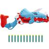 NERF DinoSquad Tricera-Blast Dart Blaster, Break-Open 3-Dart Loading, 12 Official Darts, Dart Storage, Triceratops Dinosaur Design