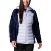Columbia Powder Lite 2-Giacca Ibrida Sherpa Piumino, Collegiate Navy/Cumulo di Neve, M Donna
