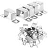 QWORK® Confezione da 20 staffe di collegamento a forma di U 28 x 31 mm - fascetta per tubi quadrati in acciaio inossidabile 304 per canale montante, profilo a U, tubi quadrati