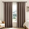 CUCRAF Tende oscuranti per finestre, con tasca per asta, isolamento termico, per camera da letto e soggiorno, set di 2 pannelli. 132 x 137 cm, cachi