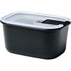 Mepal - Contenitore per alimenti EasyClip - Barattolo con coperchio e chiusura a scatto - Adatto per microonde, forno a vapore, frigorifero e congelatore - 450 ml - Nordic black