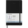 Moleskine Agenda Mensile 2023, Agenda 12-Mesi, Agenda Mensile con Copertina Rigida, Formato XL 19 x 25 cm, Colore Nero
