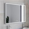 DEGHI Specchio da bagno 3 led 100x80 cm con antiappannante nero opaco - Bats