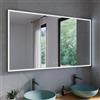 DEGHI Specchio da bagno 3 led 140x80 cm con antiappannante nero opaco - Bats