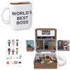 Polly Pocket x The Office, playset cofanetto con 6 bambole e 9 accessori, giocat