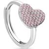 ALFIERI & ST. JOHN 925 Anello incanto in argento con pavé zirconi rosa