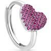 ALFIERI & ST. JOHN 925 Anello incanto in argento con pavé zirconi fucsia