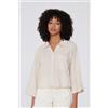 Tezenis Camicia Corta Manica 3/4 Ampia In 100% Cotone Super Leggero Donna Avorio