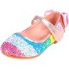 Lanivic Scarpe Principessa Ragazze Mary Jane Glitter Piatto Ballerine Bambini Festive Partito da Ballo Compleanno Matrimonio Sandali Rosa EU 27
