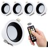 EACLL 4 Pezzo Faretto LED da incasso con telecomando, 7W Antiriflesso profondo, 5 temperature di colore, bianco molto caldo/caldo/neutro/freddo, Dimmerabile tramite telecomando, Funzione memoria
