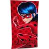 Jerry Fabrics Miraculous Ladybug - Telo da bagno, telo doccia, colore: rosso, supereroe, 70 x 140 cm, 100% cotone