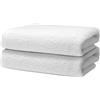 Ôhm Set di 2 Asciugamani Viso 50x100 cm | Piccoli Teli de Doccia per Ospiti e Mani | 100% Cotone | Spugna Morbido e Assorbente | 500g/m2 | Hotel e B&B | Oeko-TEX | Ôhm | Bianco