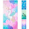 joyoldelf Telo Mare Unicorno - 70x 140 cm Asciugamano da Spiaggia Microfibra, Telo Spiaggia Per Bambina Ragazze, Asciugatura Rapida Telo Doccia Bambini per Campeggio Spiaggia Piscina Viaggio Morbido