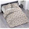 Riad Arredo Set Copripiumino Morbido 100% Puro Cotone Italiano - Parure Sacco Piumino con Federe Made in Italy (Margherita Beige, Piazza e Mezzo 200x240 + 1 federa 52x82)