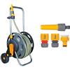 Hozelock - Carrello per tubo di irrigazione da 60 m con tubo da 50 m & Kit inicial completo para 15 mm