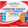Equilibra, Carnitina, con L-Carnitina e Acetil L-Carnitina, 200mg, Integratore Energizzante, Stanchezza Fisica e Mentale, Magnesio Organico, Vitamine Gruppo B, Gusto Arancia, Senza Glutine, 12 Bustine