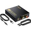 PROZOR Convertitore DAC 192Khz Supporto 5.1CH Digitale Ottico Coassiale a L/R RCA 3.5mm Adattatore con Chip Amplificatore Convertitore Ottico a 3.5mm Toslink a RCA per HDTV Blu-Ray DVD PS3 PS4