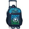 Roll Road Gol Zaino per bambini, zaino scolastico, realizzato in poliestere, tasche laterali, spalline larghe regolabili, maniglia superiore per appenderla, sistema magic Fix., Nero, Taglia unica
