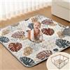 Vahlbeste Tappeto Gioco Bambini,Addensare Tappeto Gioco Neonato 127x127cm,Antiscivolo,Lavabile in Lavatrice,Pieghevole Tappeto Neonato Gattonamento,Tappeto Cameretta Bambino, Design in Stile Bohémien